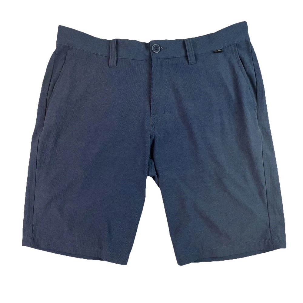 Travis Mathew Flat Front Golf Shorts Size 34 Proceed With Caution Blue
